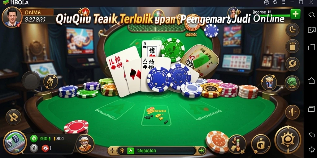Tampilan menarik gameplay QiuQiu di 11BOLA.