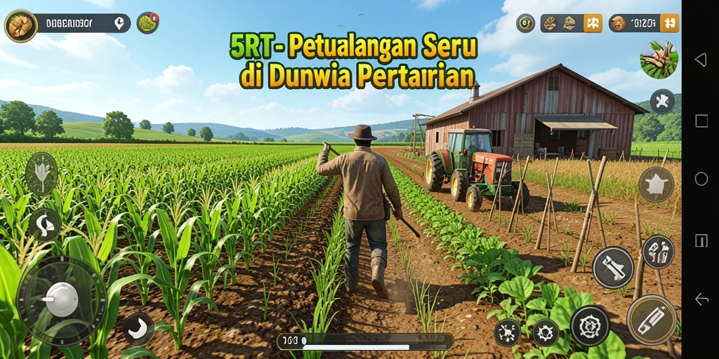 Screenshot menampilkan gameplay seru di dunia pertanian.
