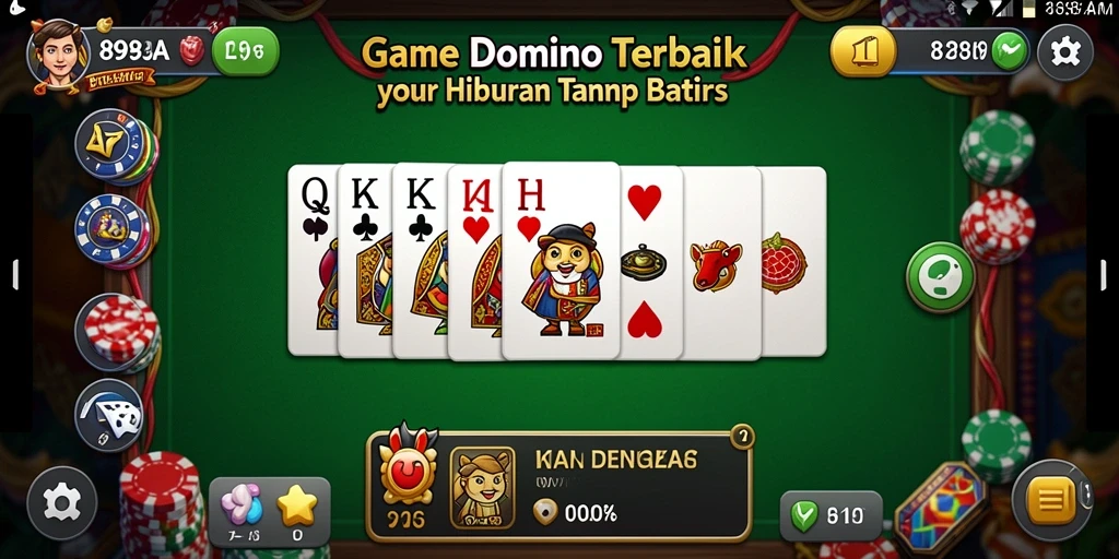 Tampilan gameplay menarik dari 898A saat bermain Domino secara online.