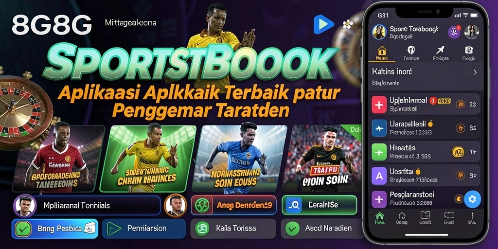 Tampilan menarik dari aplikasi Sportsbook 8G8G dengan fitur lengkap.
