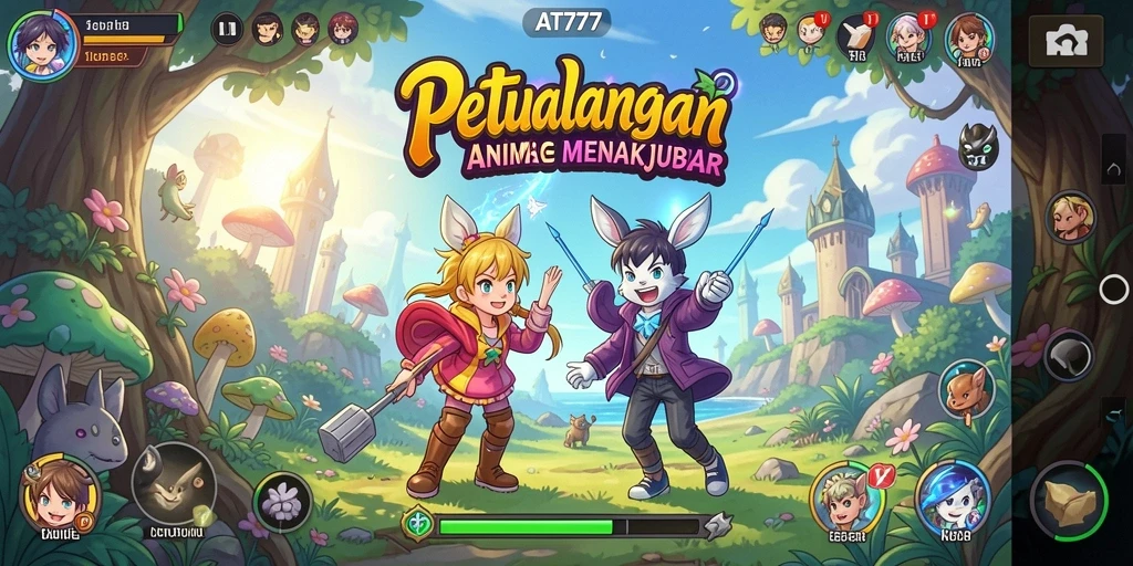 Tampilan menarik dari gameplay yang menampilkan pertarungan Anime yang seru.