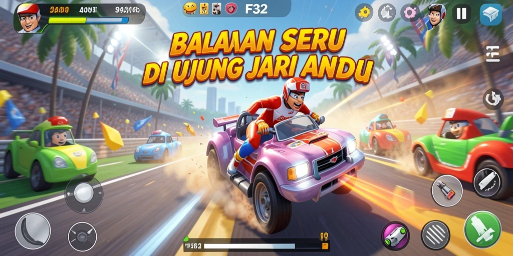 Tampilkan aksi balapan seru di jalanan dengan F32.