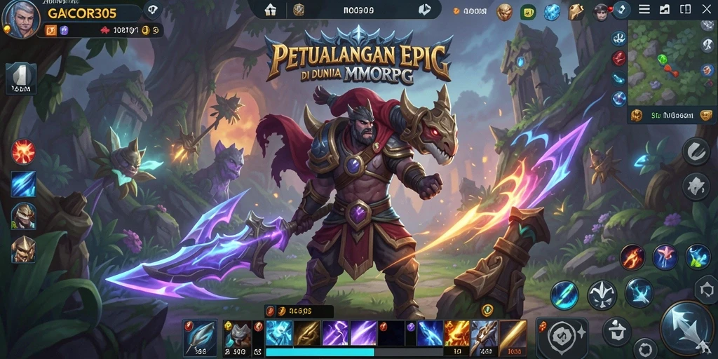 Tangkapan layar gameplay GACOR305 yang menunjukkan pertempuran mendebarkan.