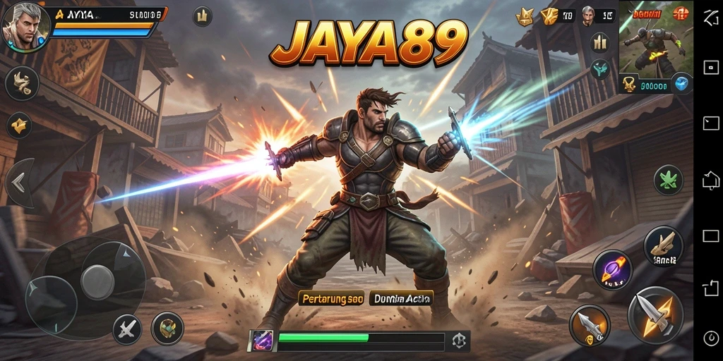 Tampilan aksi seru dalam gameplay JAYA89.