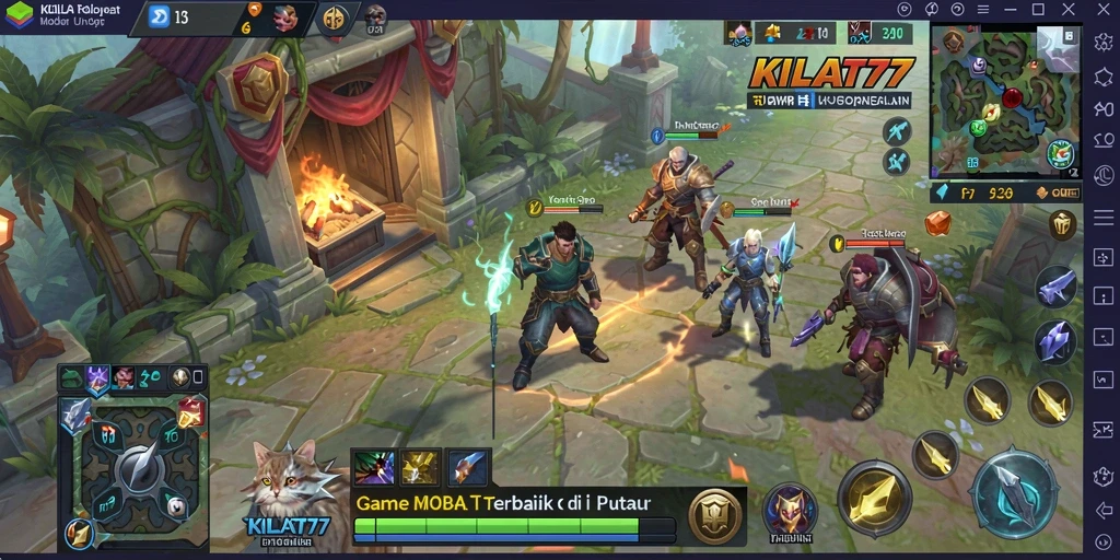 Screenshot gameplay KILAT77 menampilkan pertarungan seru dan karakter yang unik.