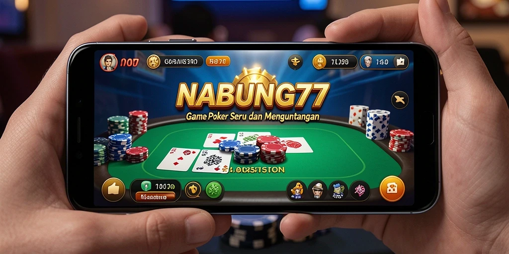 Tampilan seru gameplay poker di NABUNG77 yang menarik.