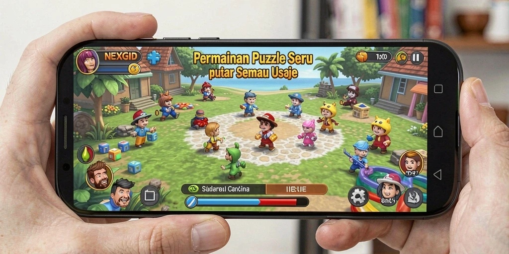 Screenshot menampilkan gameplay Puzzle NEXGID yang menarik.