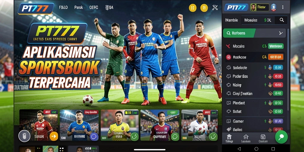 Screenshot gameplay PT777 menampilkan antarmuka taruhan olahraga yang inovatif.