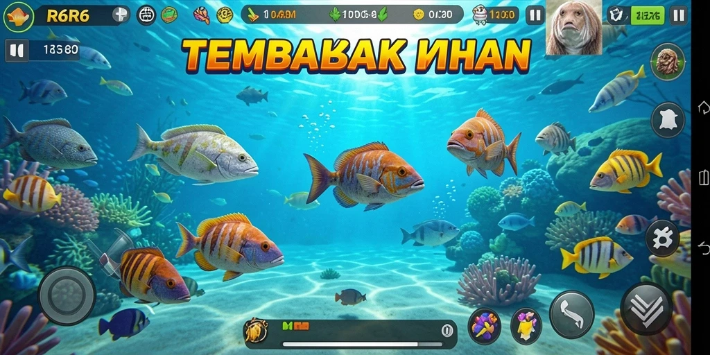 Grafis mengagumkan dari gameplay Tembak Ikan R6R6.