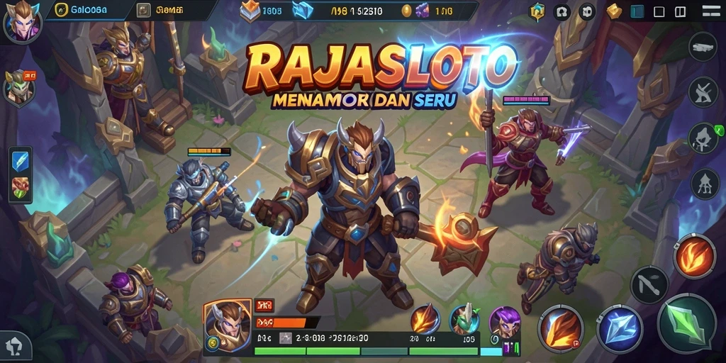 Tangkapan layar gameplay RAJASLOTO yang penuh aksi.