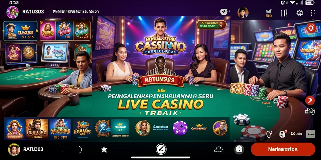 Tangkapan layar gameplay RATU303 yang menampilkan suasana Live Casino yang mendebarkan.