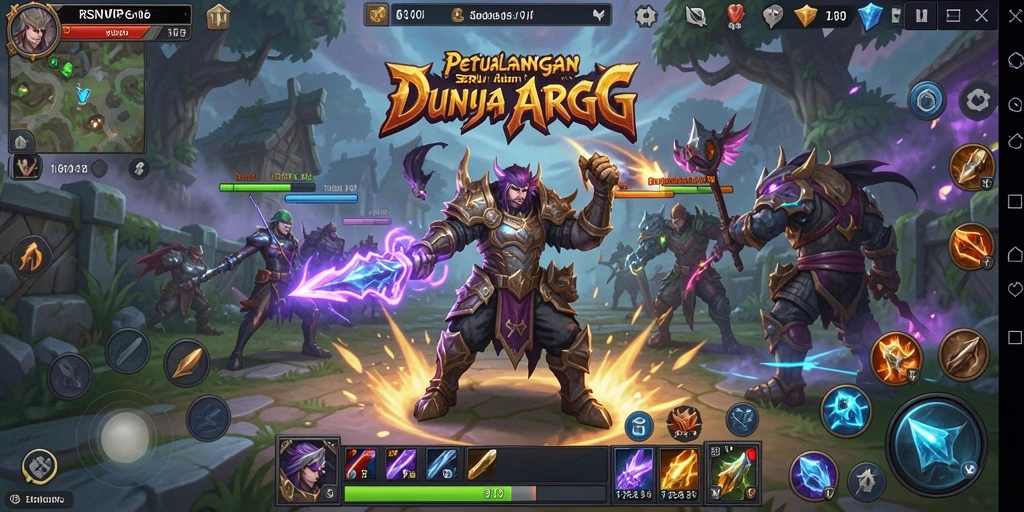 Screenshot gameplay RSNVIP6 menampilkan pertempuran mendebarkan.