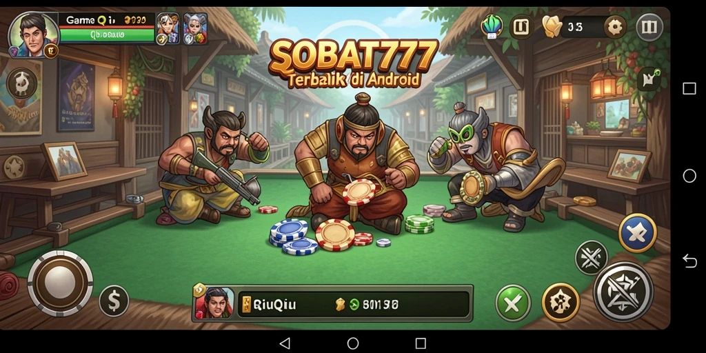 Screenshot utama SOBAT777 menampilkan permainan QiuQiu yang seru.