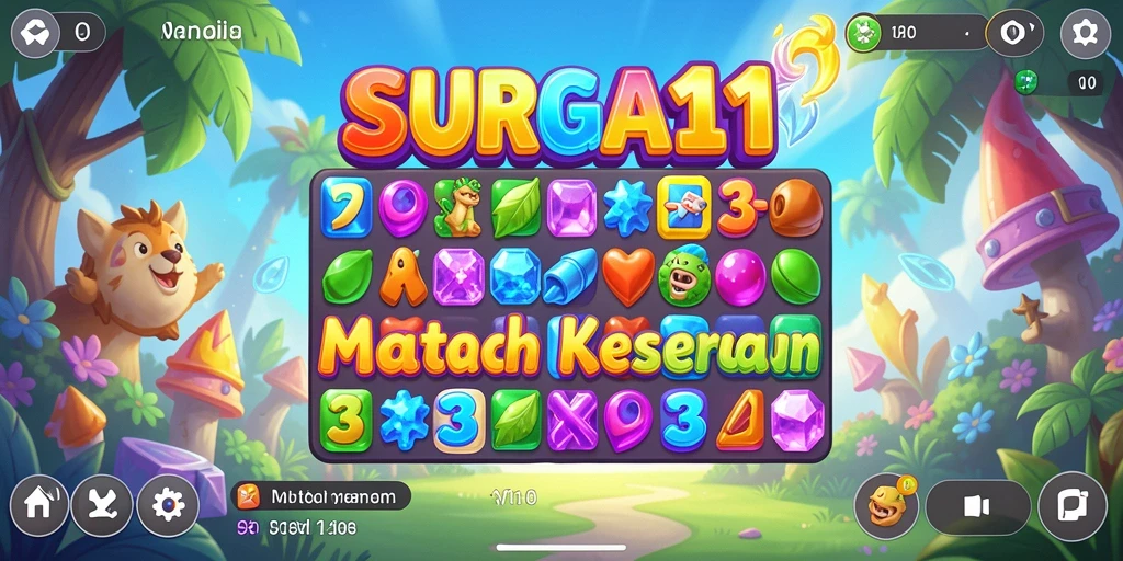 Gameplay seru SURGA11 dengan tantangan Match-3 yang mendebarkan.