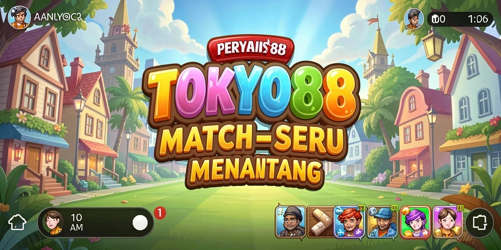 Screenshot gameplay TOKYO88 menampilkan kombinasi permata Match-3 yang menarik.