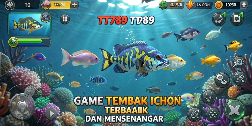 Tampilan aksi seru dalam game Tembak Ikan TT789.